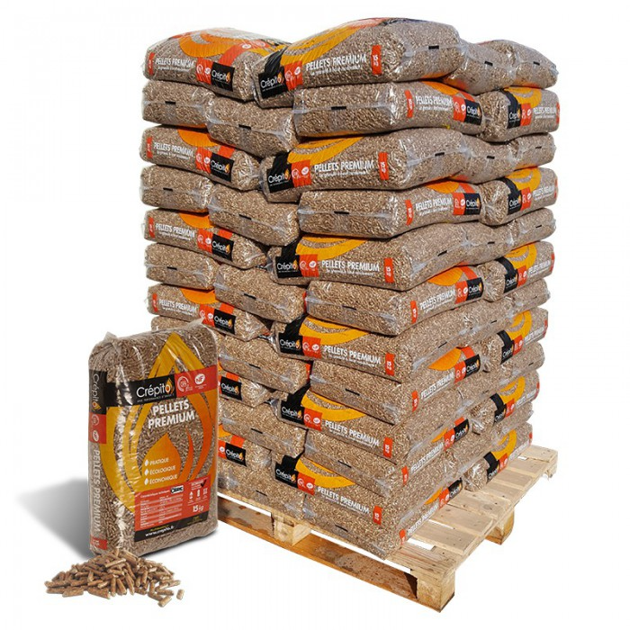 CRÉPITO Pellets-Palette – 72 bags of 15 kg each